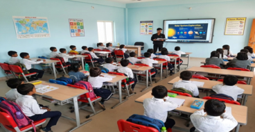 Indian students in modern classroom