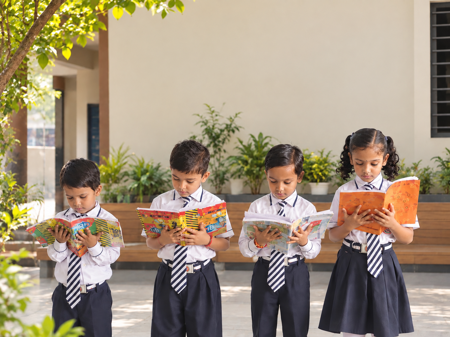Indian school students in classroom